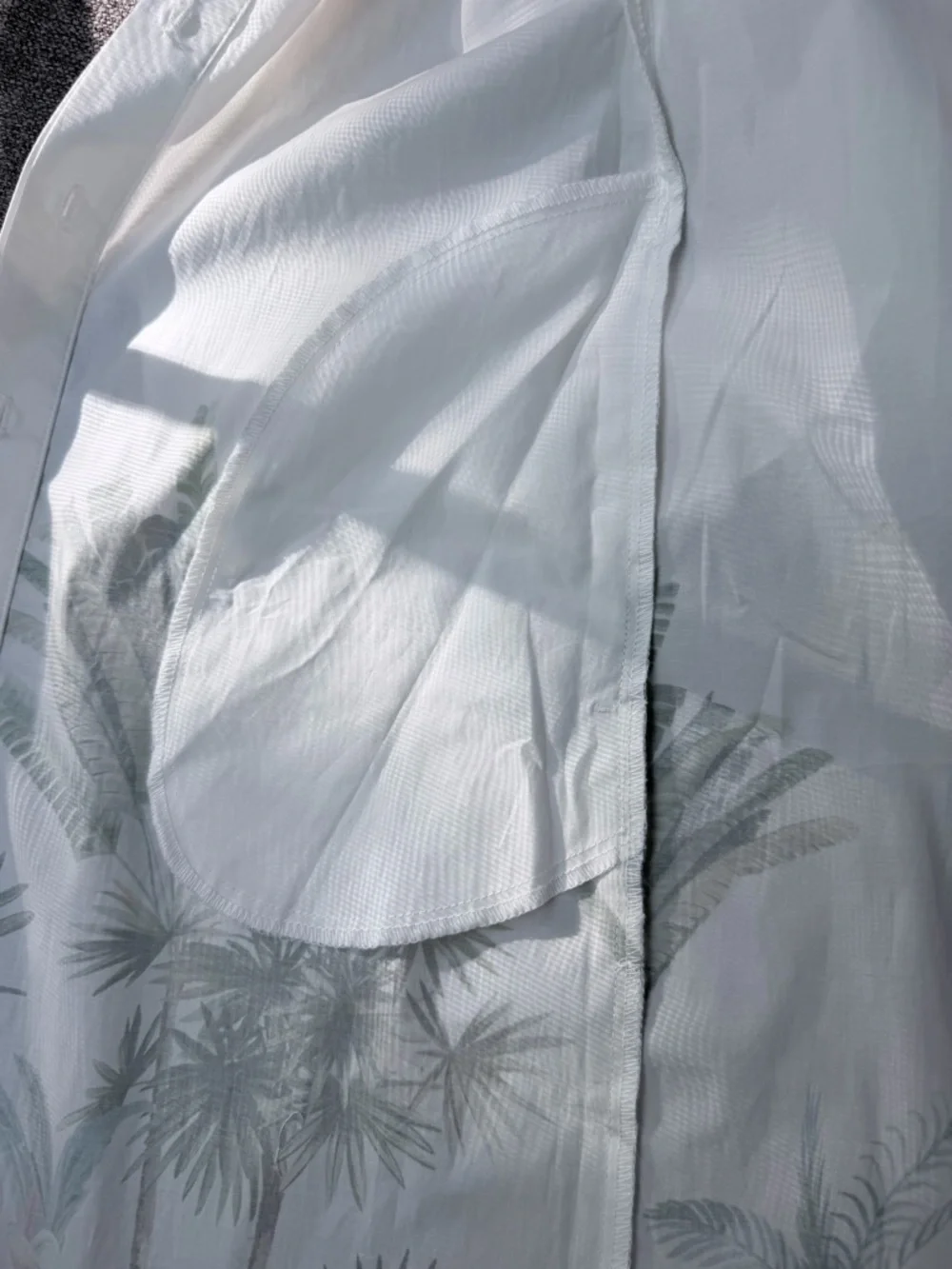 J. McLaughlin White Sleeveless Shirt Midi Dress with Tropical Print - Picture 5 of 9